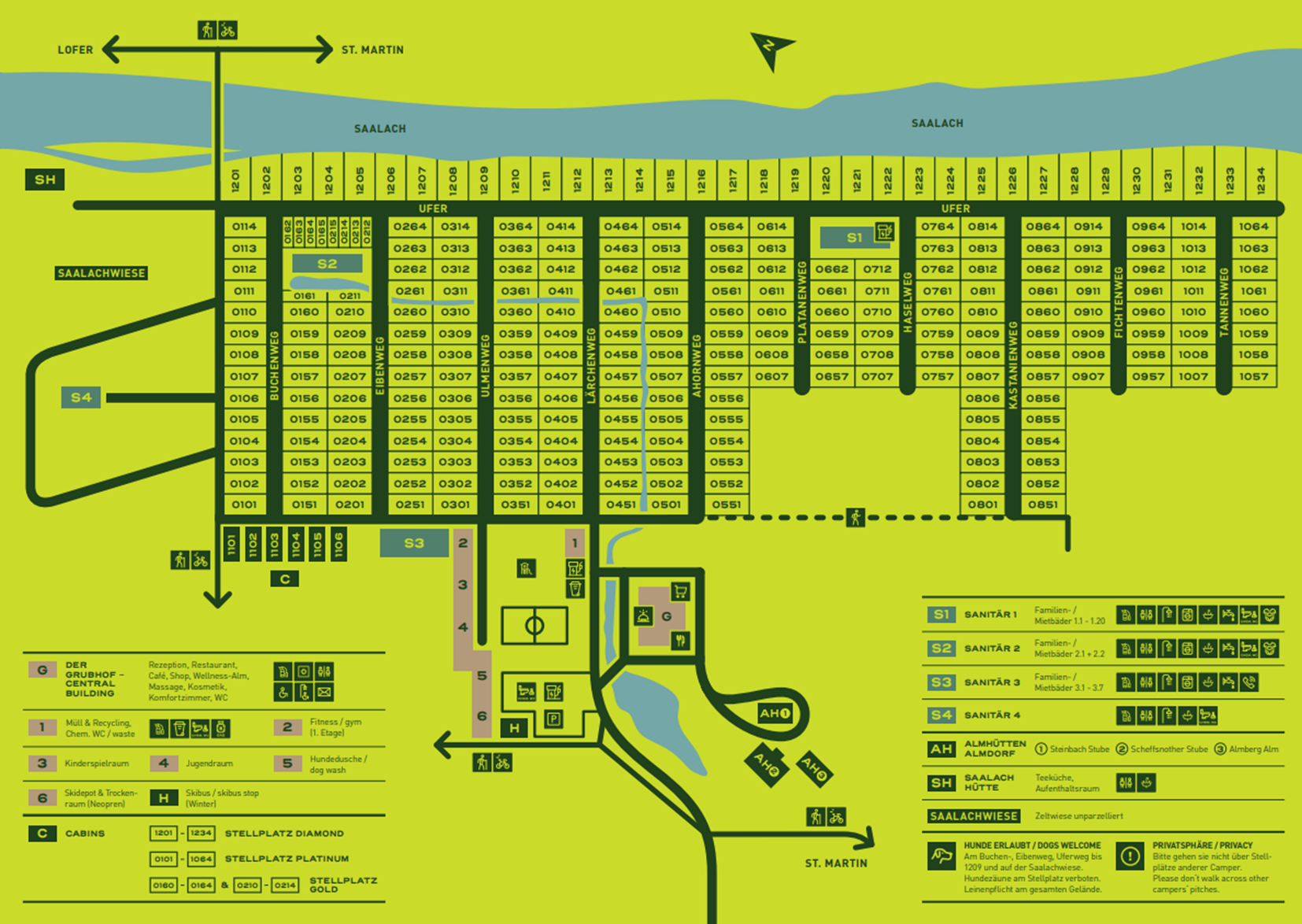 Site plan of the campsite